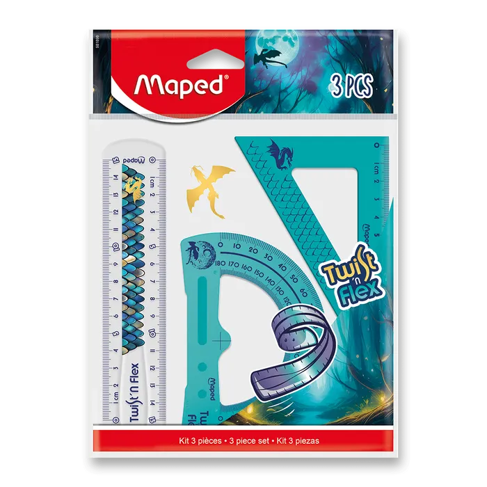 Hauptproduktbild Sada rýsovacích potřeb Maped Twist´n Flex Dragon - 3 ks