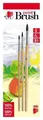Bürstenset, 3pcs, Nr. 4-6-10, Holz, ICO "Hedgehog" Natural