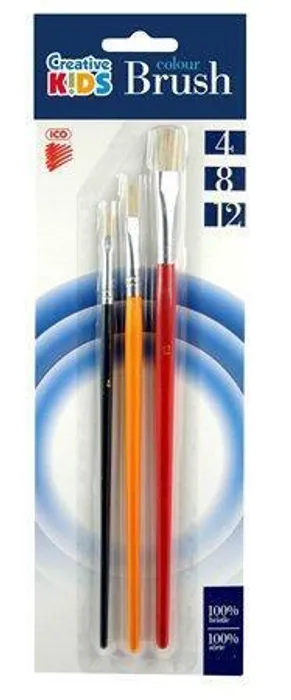 Hauptproduktbild Sada štětců, 3ks, č. 4-8-12, dřevěné, ICO "Creative Kids"