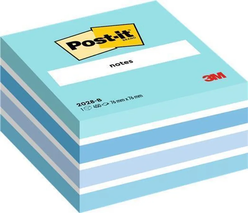 Hauptproduktbild Samolepící bloček, 76x76 mm, 450 lístků, 3M POSTIT, modrý