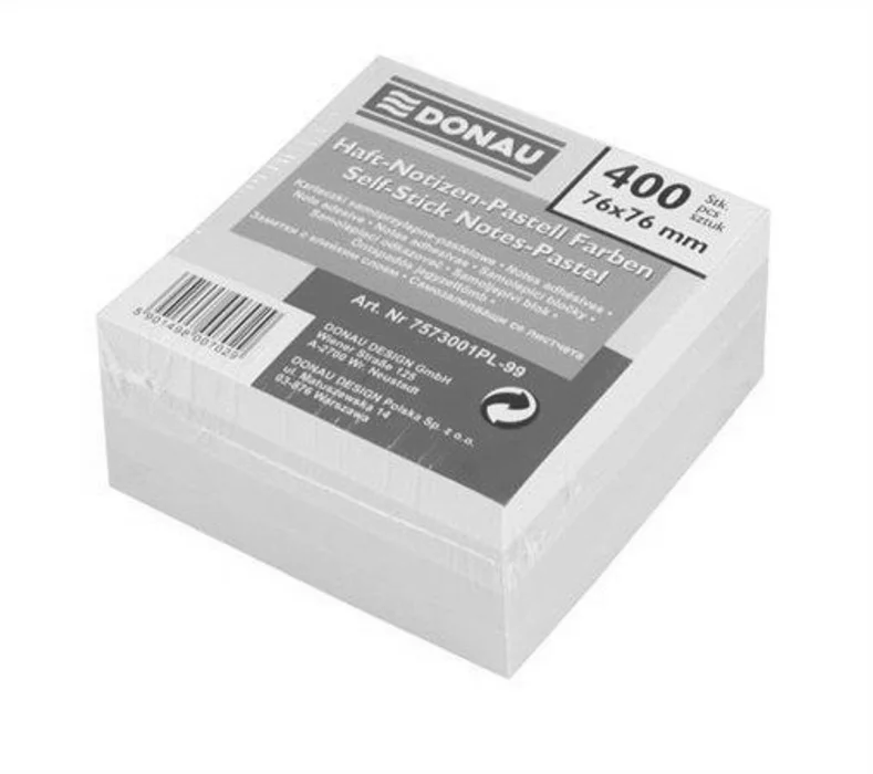 Hauptproduktbild Samolepicí bloček, 76x76 mm, 4x100 lístků, DONAU