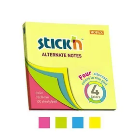 Samolepicí bloček Hopax Stick’n Alternate Neon Notes 76 x 76 mm, 100 listů