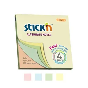 Samolepicí bloček Hopax Stick’n Alternate Pastel Notes 76 x 76 mm, 100 listů