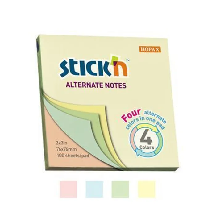 Hauptproduktbild Samolepicí bloček Hopax Stick’n Alternate Pastel Notes 76 x 76 mm, 100 listů