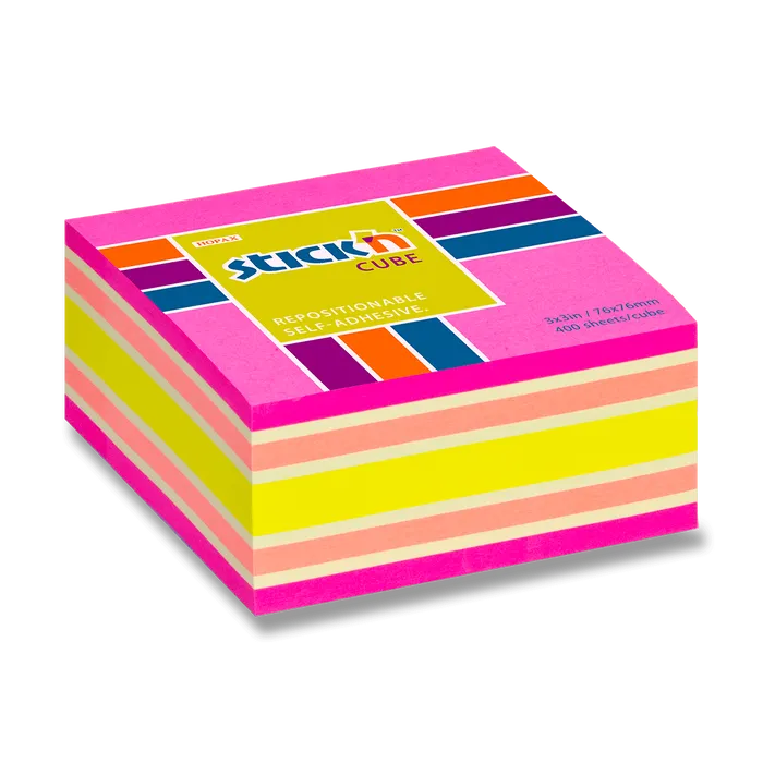 Hauptproduktbild Samolepicí bloček Hopax Stick’n Notes Neon růžový