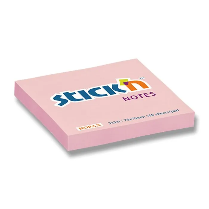 Hauptproduktbild Samolepicí bloček Hopax Stick’n Pastel Notes 76 × 76 mm, 100 listů, růžová