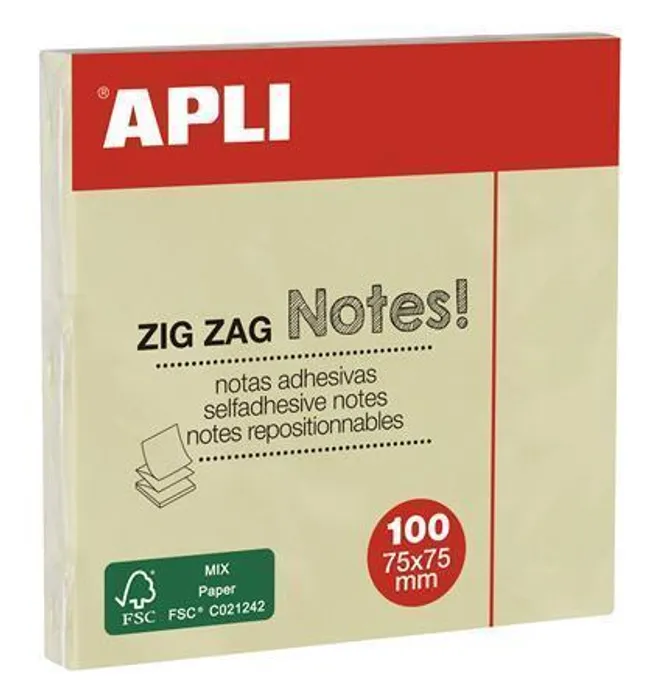 Hauptproduktbild Samolepící bloček "Z", 75x75 mm, 100 lístků, APLI, žlutý