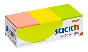 Samolepicí bločky Hopax Stick’n Notes 38 x 51 mm, neonové