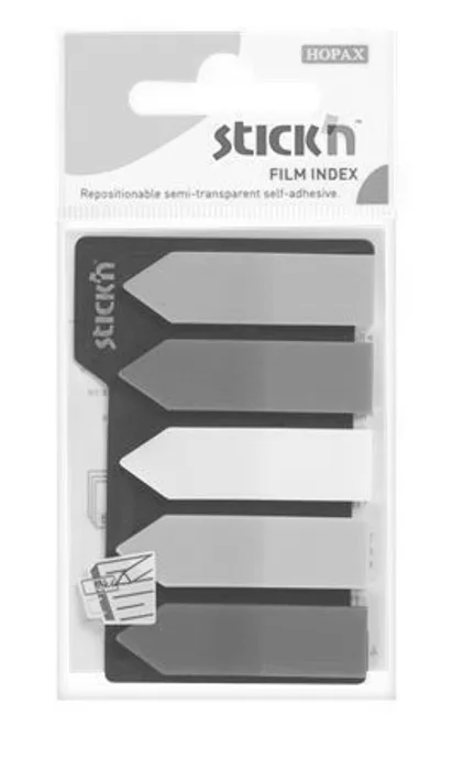 Hauptproduktbild Samolepicí proužky Hopax Stick’n Clearnote šipky, 45 x 12 mm, 5 × 25 listů