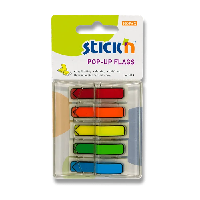Hauptproduktbild Samolepicí proužky Hopax Stick’n Pop-Up Flags šipky, 5 x 30 ks