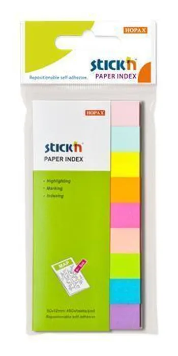 Hauptproduktbild Samolepicí záložky Hopax Stick’n Notes 50 x 12 mm, 9 x 50 listů