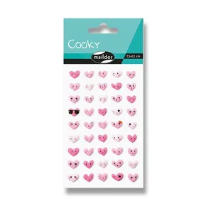 Maildor Aufkleber 3D Cookies Herz Emoticons