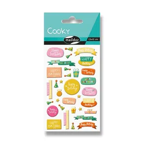 Maildor 3D Cookies Alles Gute zum Geburtstag-Aufkleber