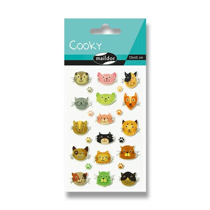 Hauptproduktbild Samolepky Maildor 3D Cooky Kočičí hlavy