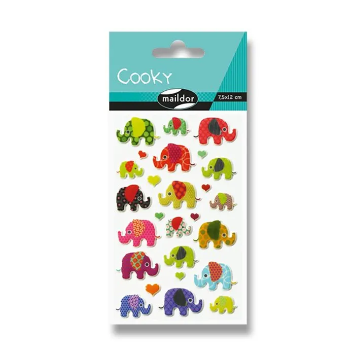 Hauptproduktbild Samolepky Maildor 3D Cooky Sloni