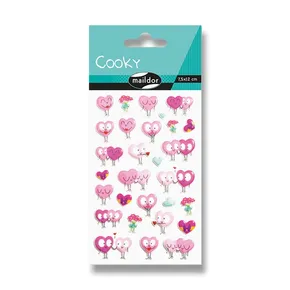 Aufkleber Maildor 3D-Cookie-Herzen in der Liebe