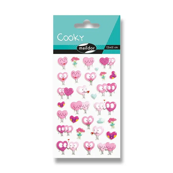 Hauptproduktbild Samolepky Maildor 3D Cooky Zamilovaná srdíčka
