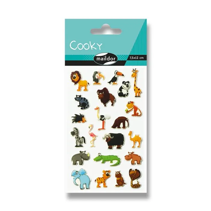 Hauptproduktbild Samolepky Maildor 3D Cooky Zvířátka savany