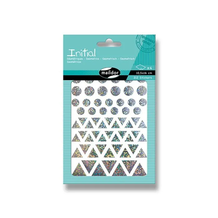 Hauptproduktbild Samolepky Maildor Initial Holographic Geometrické