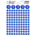 Aufkleber „Smileys“ blau