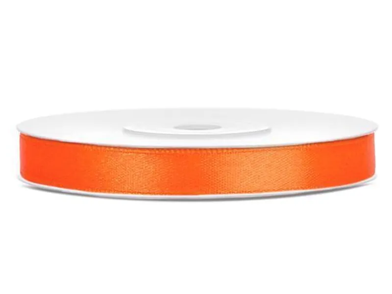 Hauptproduktbild Saténová stuha, oranžová, 6 mm x 25 m