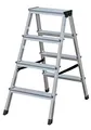 Krause Dopplo Leitern, 2x5 Stufen, mit Plattform, zusammenklappbar, Aluminium