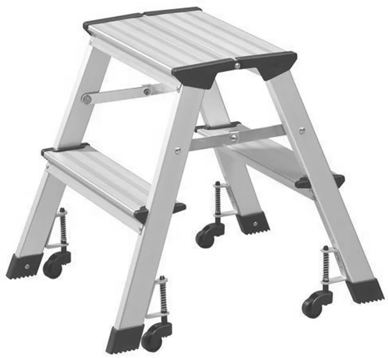Hauptproduktbild Schůdky, pojízdné, 2x2 schody, hliník, WEDO