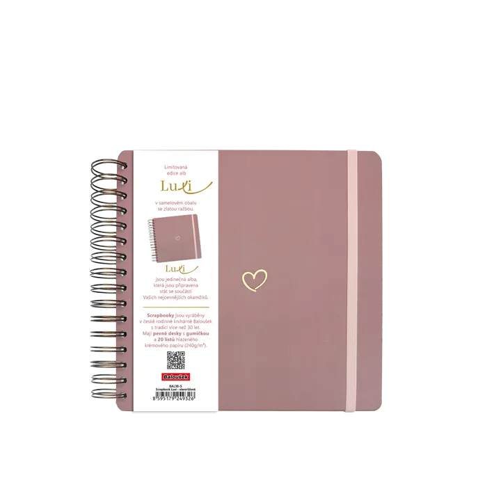 Hauptproduktbild Scrapbook Luxi - 210x210 - lamino - starorůžová