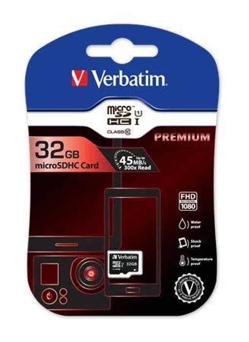 Hauptproduktbild SecureDigital SDHC 32GB micro paměťová karta , Class 10, Verbatim