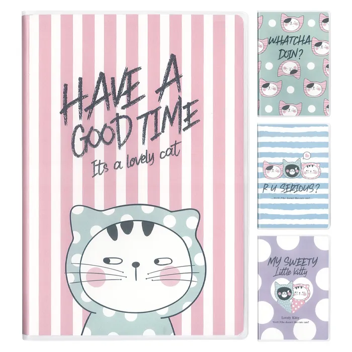 Hauptproduktbild Sešit linkovaný A5 / 72 listový M&G s PVC obalem So Many Cats Pastel (4 designy)