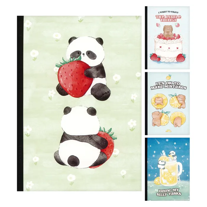 Hauptproduktbild Sešit linkovaný B5 M&G Panda a Medvěd (4 designy)