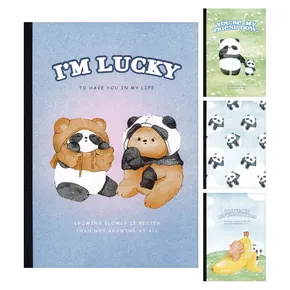 M&G linierter A5-Notizblock / 40 Blatt Panda und Bär (4 Designs)