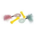 Weiteres Produktbild Set mit 4 Röhren mit Federn, Spielzeug für Katzen, 15 cm