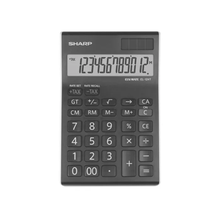 Hauptproduktbild Sharp Kalkulačka EL-124TWH, černo-bílá, stolní, dvanáctimístná
