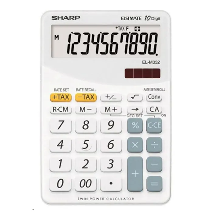 Hauptproduktbild Sharp Kalkulačka EL-M332BWH, bílá, stolní, desetimístná