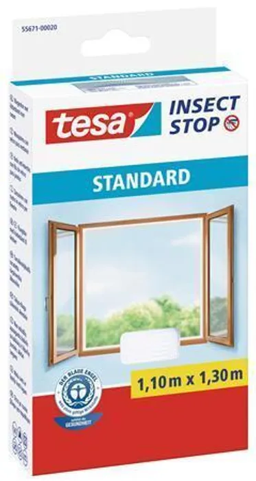 Hauptproduktbild Síť proti hmyzu "55680", do oken, bílá, 1,1 x 1,3 m, na suchý zip, TESA