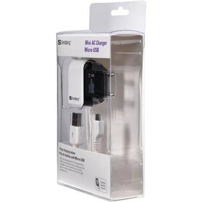 Hauptproduktbild Síťová nabíječka, micro USB, univerzální, 1000 mAh, SANDBERG, bílá