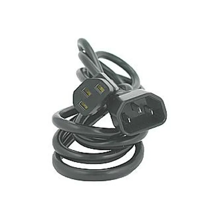 Hauptproduktbild Síťový kabel 230V prodlužovací, C13-C14, 2m, VDE approved, černý