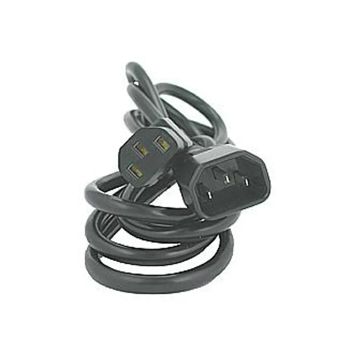 Hauptproduktbild Síťový kabel 230V prodlužovací, C13-C14, 5m, VDE approved, černý, Logo