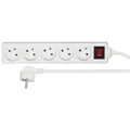 Weiteres Produktbild Netzkabel 23 verlängerbar, CEE7 (Stecker)-Steckdose 5x, 10m, VDE approved, weiss, s vypínačem
