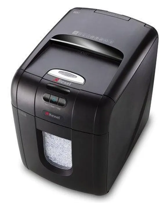 Hauptproduktbild Skartovací stroj "Auto+ 100M", křížový řez, 100 listů, REXEL