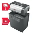 Aktenvernichter "Momentum X406", 6 Blätter, Konfetti, REXEL