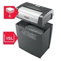 Aktenvernichter "Momentum X406", 6 Blätter, Konfetti, REXEL