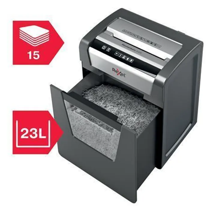 Hauptproduktbild Skartovačka "Momentum X415", 15 listů, konfety, REXEL