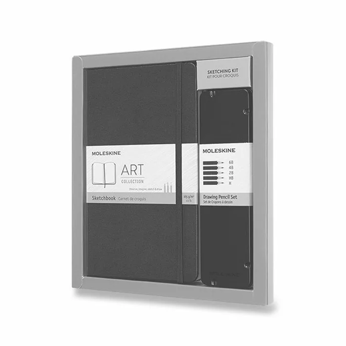 Hauptproduktbild Skicář Moleskine - tvrdé desky L, dárková sada s grafitovými tužkami