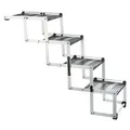 Weiteres Produktbild Klapptreppe, 4 Stufen, Aluminium/TPR, 37 cm Breite, bis zu 70 cm Höhe, max. 160 cm, Tragfähigkeit 75 kg