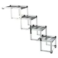 Weiteres Produktbild Klapptreppe, 4 Stufen, Aluminium/TPR, 37 cm Breite, bis zu 70 cm Höhe, max. 160 cm, Tragfähigkeit 75 kg