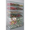 Glasbehälter für Leckereien – Platte H51/B30/H15/2x7 Einlegeböden