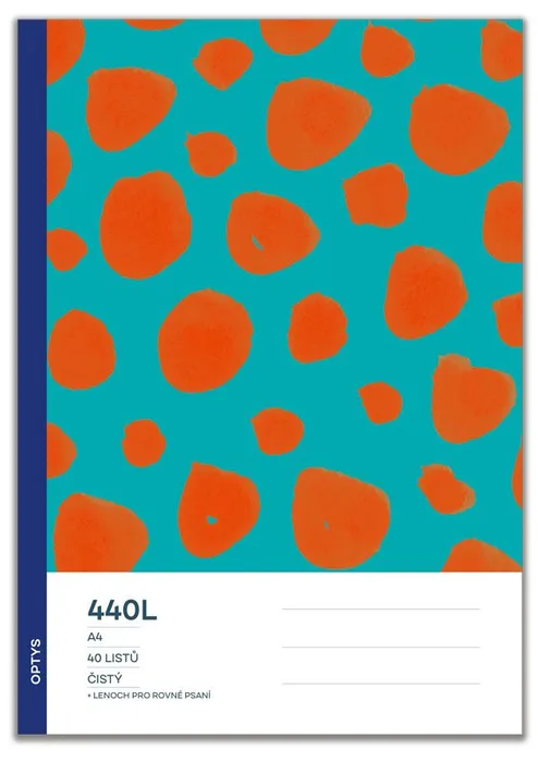 Hauptproduktbild Školní sešit 440, čistý, s integrovaným lenochem, jahůdky