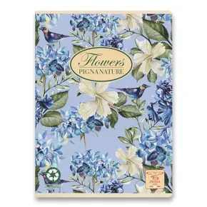 Schulheft Pigna Nature Flowers A5, clean, 40 Blatt, Motivmix